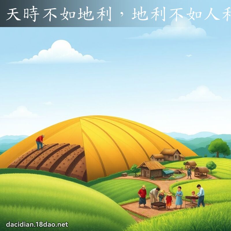 天時不如地利，地利不如人和 - 國語大辭典配圖