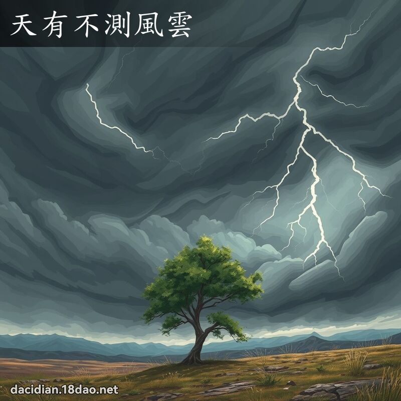 天有不測風雲 - 國語大辭典配圖