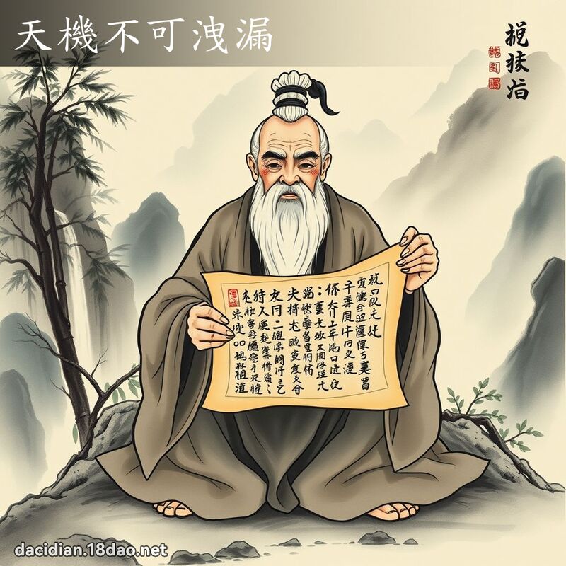 天机不可泄漏 - 国语大辞典配图