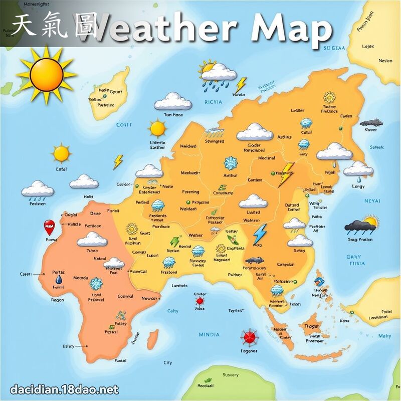 天氣圖 - 國語大辭典配圖