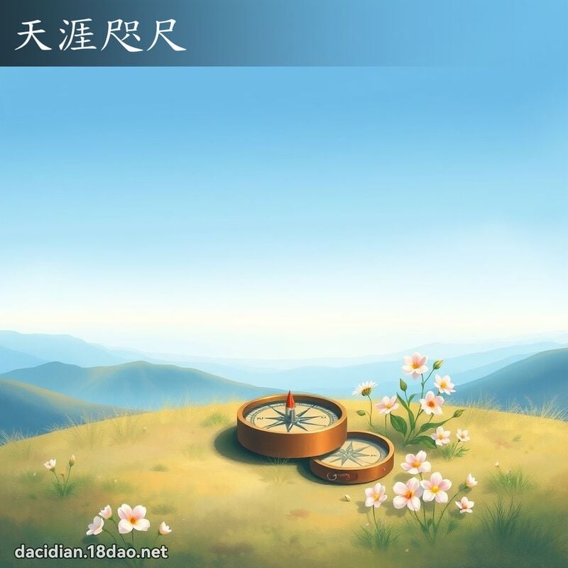 天涯咫尺 - 國語大辭典配圖