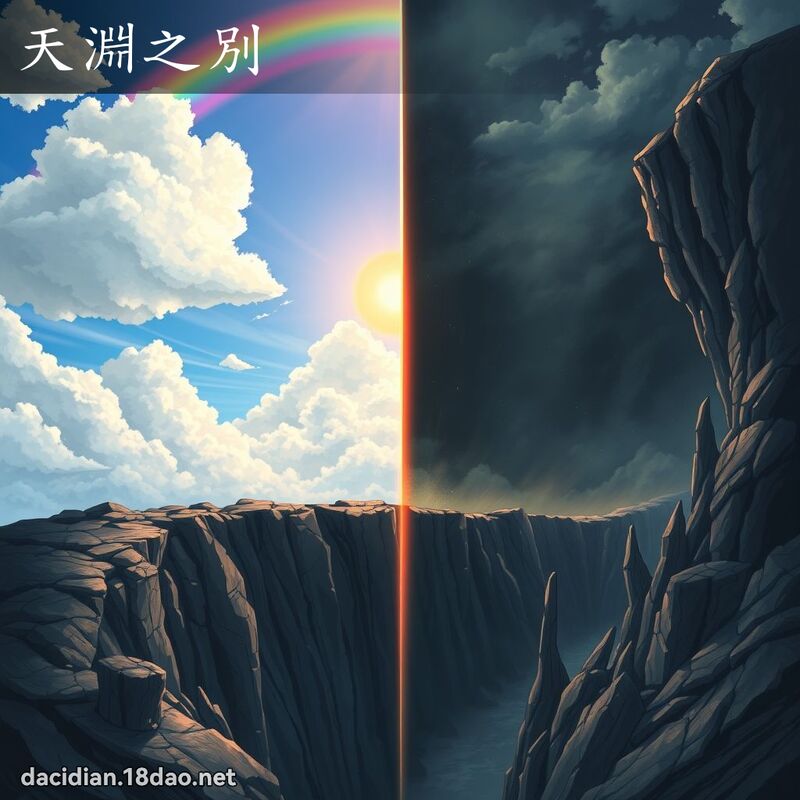 天渊之別 - 国语大辞典配图