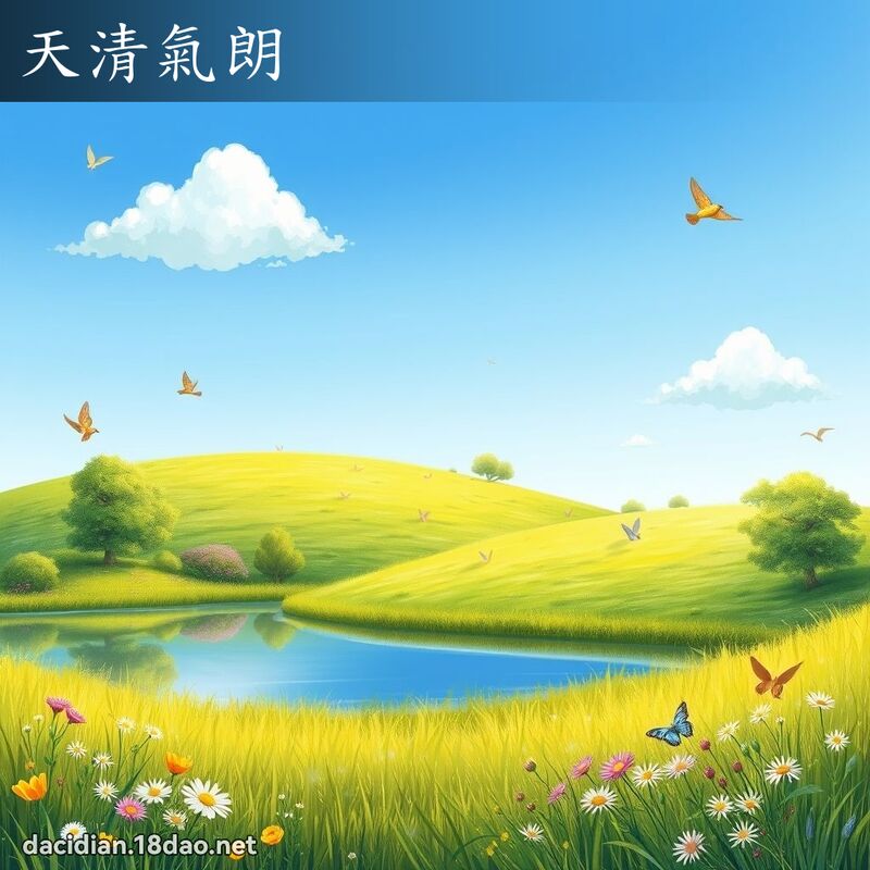 天清氣朗 - 國語大辭典配圖