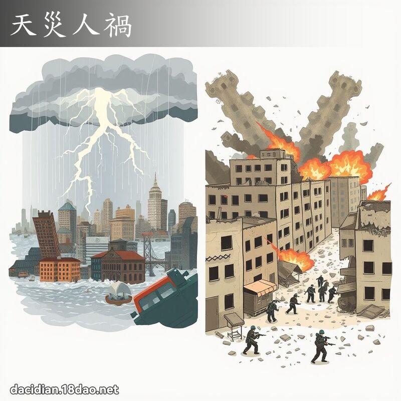 天災人禍 - 國語大辭典配圖