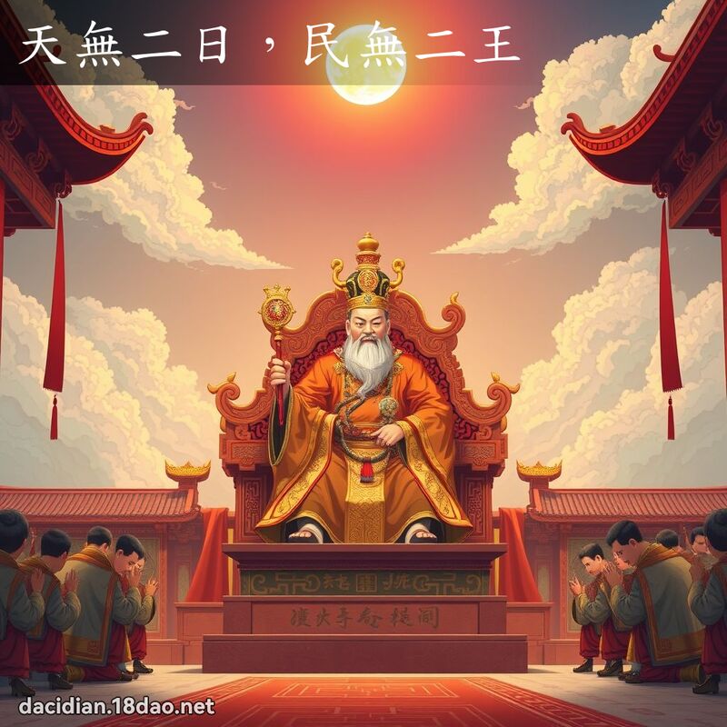天無二日，民無二王 - 國語大辭典配圖