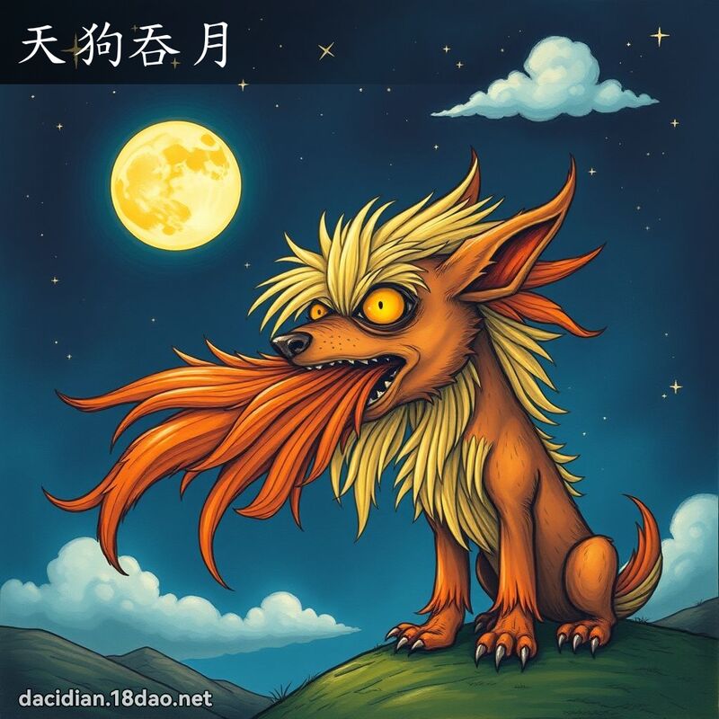 天狗吞月 - 国语大辞典配图