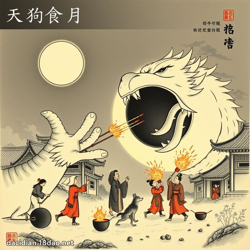 天狗食月 - 國語大辭典配圖