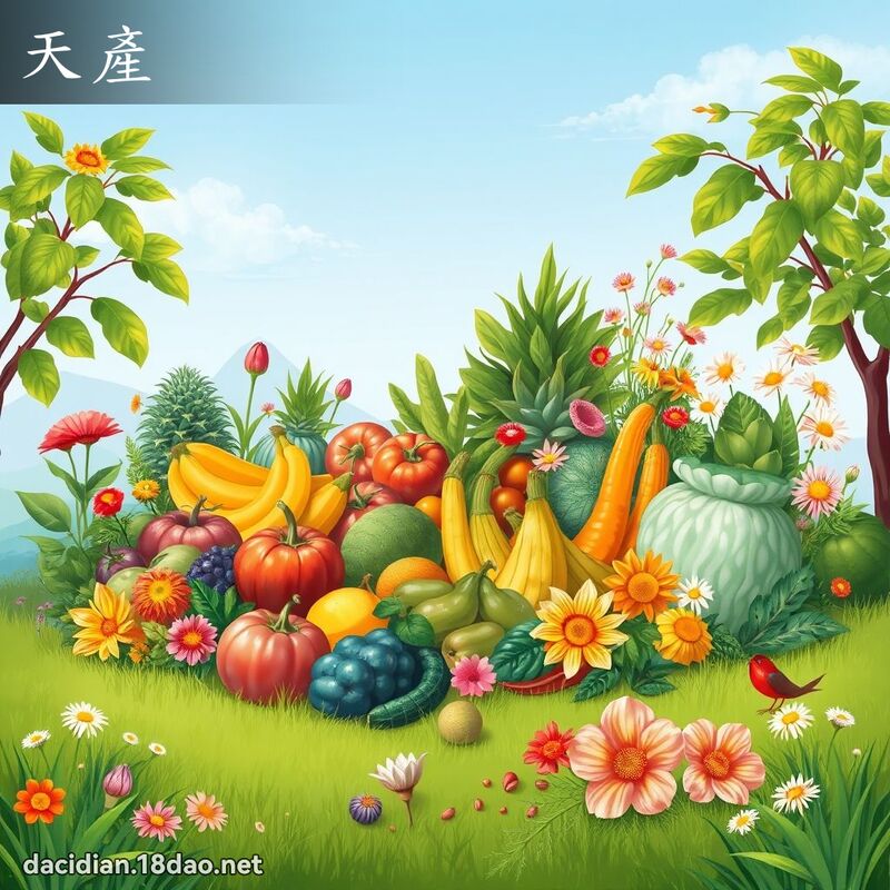 天產 - 國語大辭典配圖