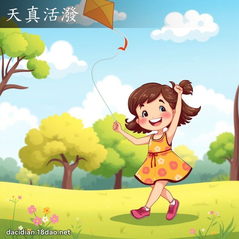 天真活潑 - 國語大辭典配圖