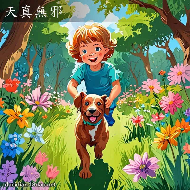 天真无邪 - 国语大辞典配图