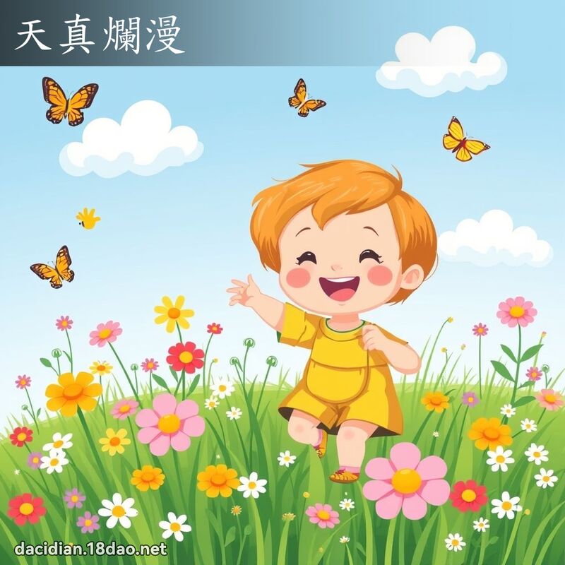 天真烂漫 - 国语大辞典配图