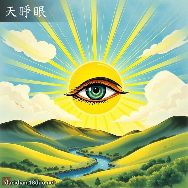 天睜眼 - 國語大辭典配圖