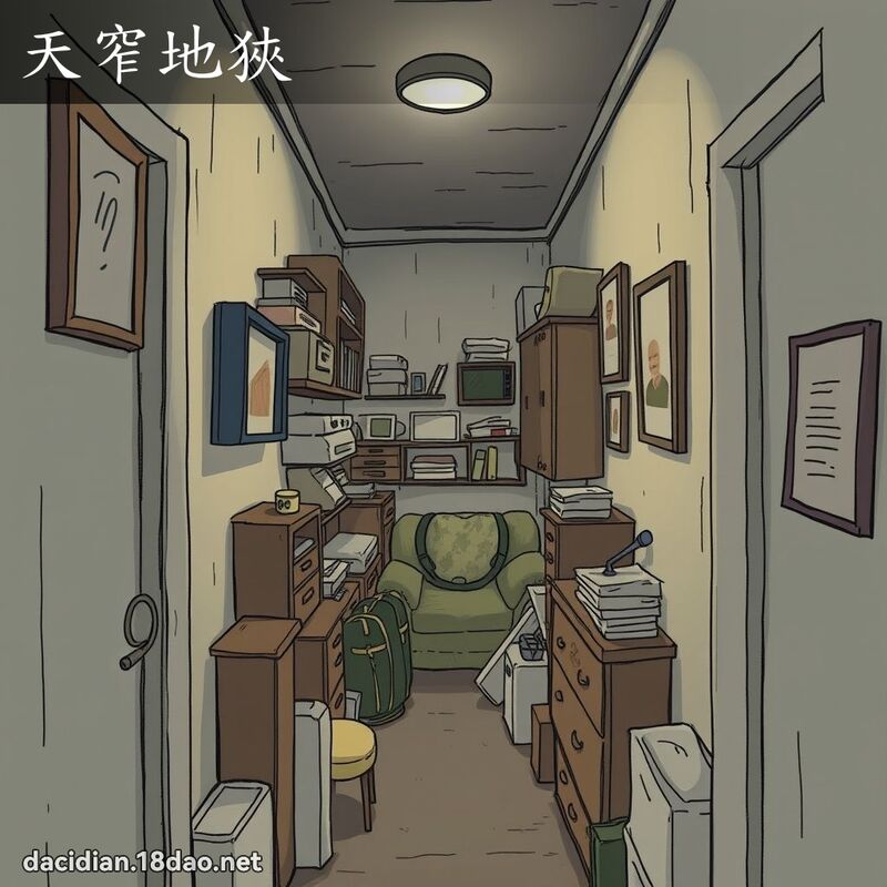 天窄地狭 - 国语大辞典配图