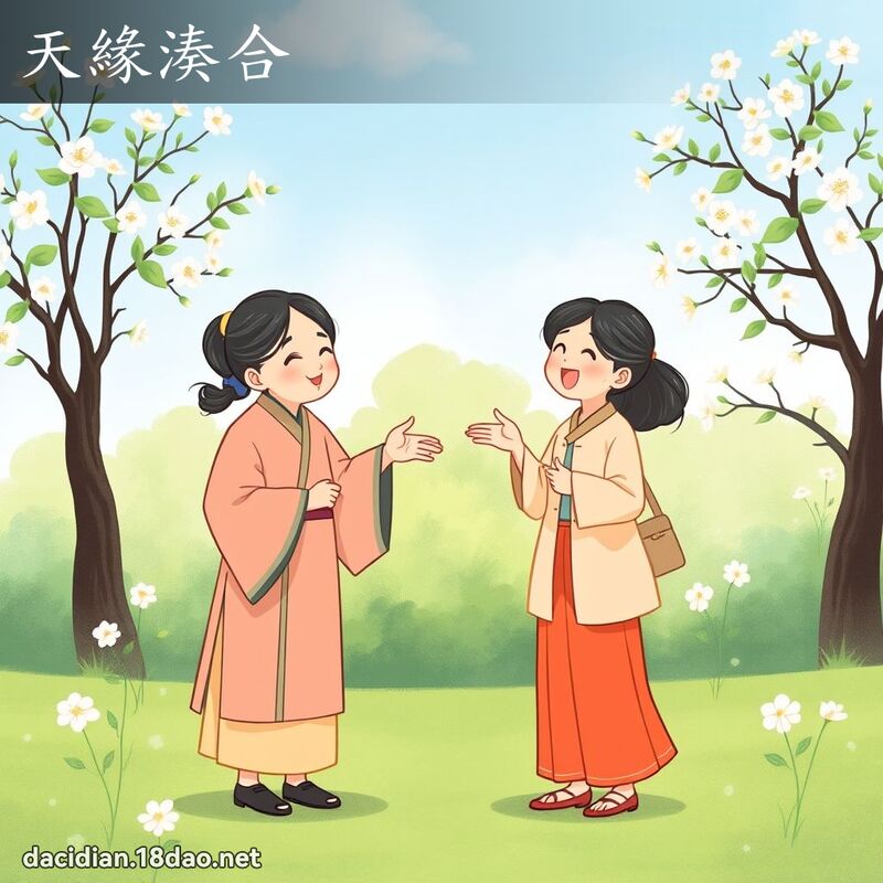 天緣湊合 - 國語大辭典配圖