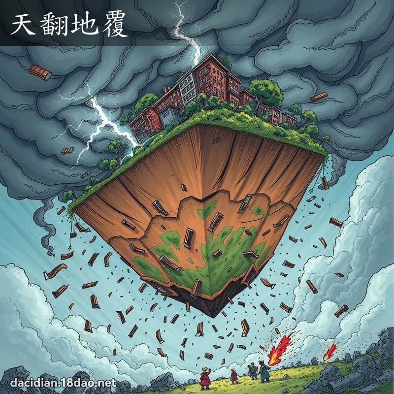 天翻地覆 - 国语大辞典配图