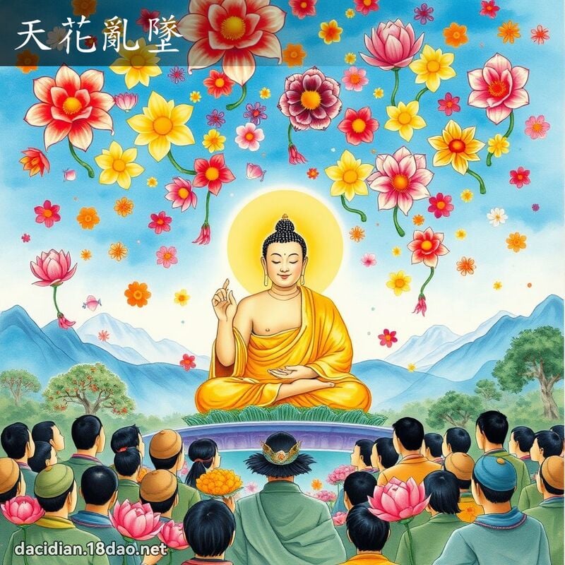 天花亂墜 - 國語大辭典配圖