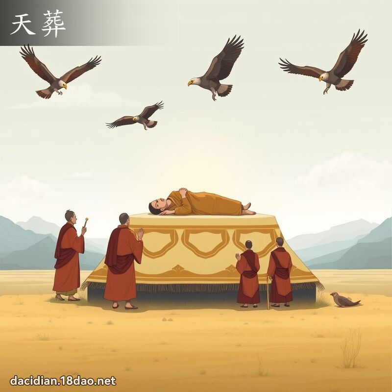 天葬 - 国语大辞典配图