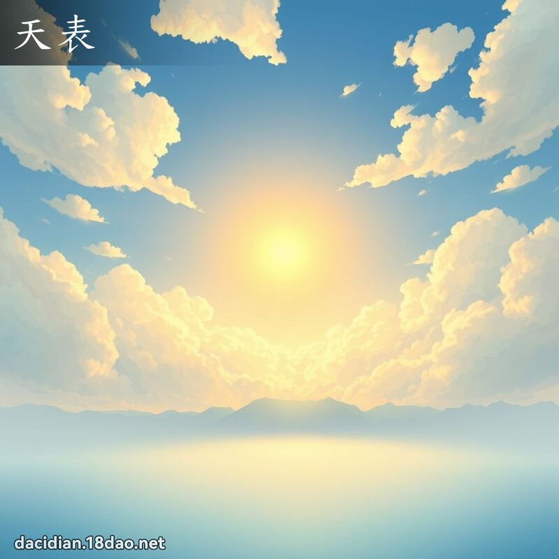 天表 - 国语大辞典配图