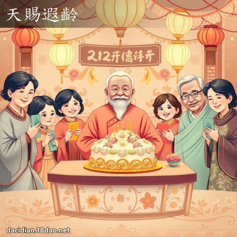 天賜遐齡 - 國語大辭典配圖