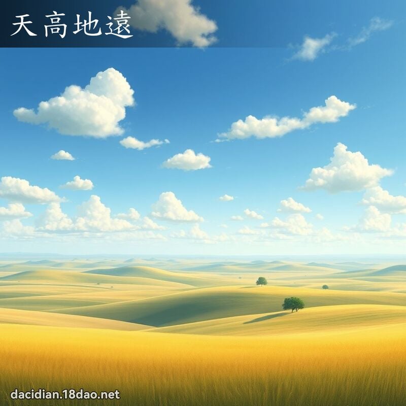 天高地远 - 国语大辞典配图