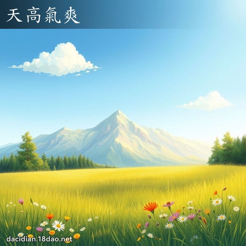 天高氣爽 - 國語大辭典配圖