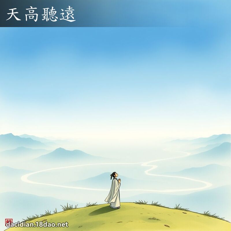 天高聽遠 - 國語大辭典配圖