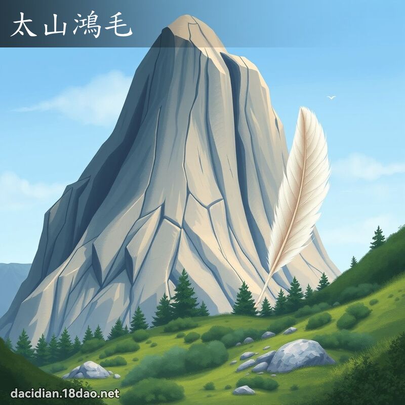 太山鴻毛 - 國語大辭典配圖
