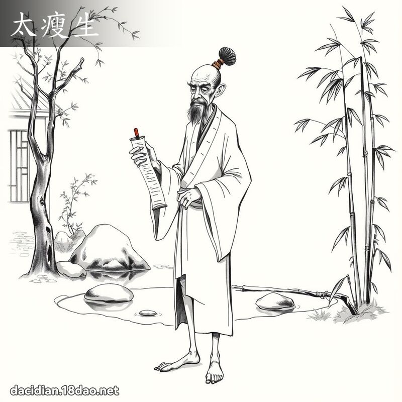 太瘦生 - 國語大辭典配圖