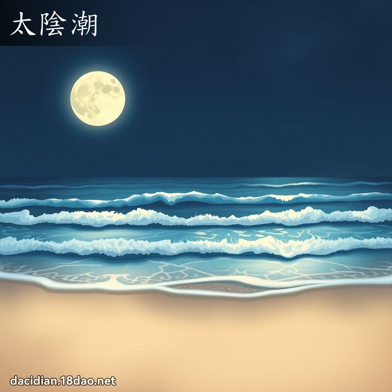 太阴潮 - 国语大辞典配图