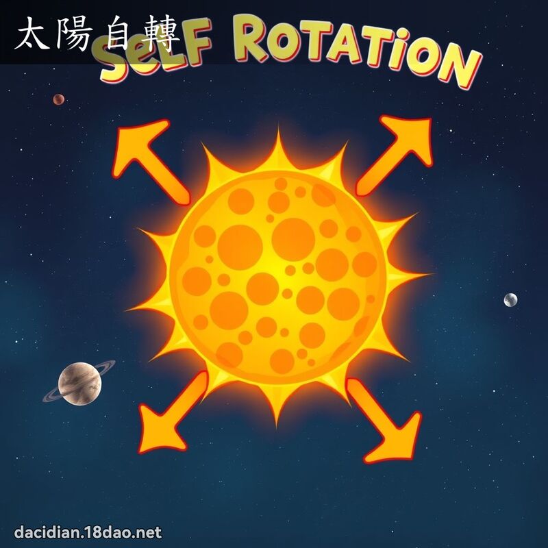 太陽自轉 - 國語大辭典配圖
