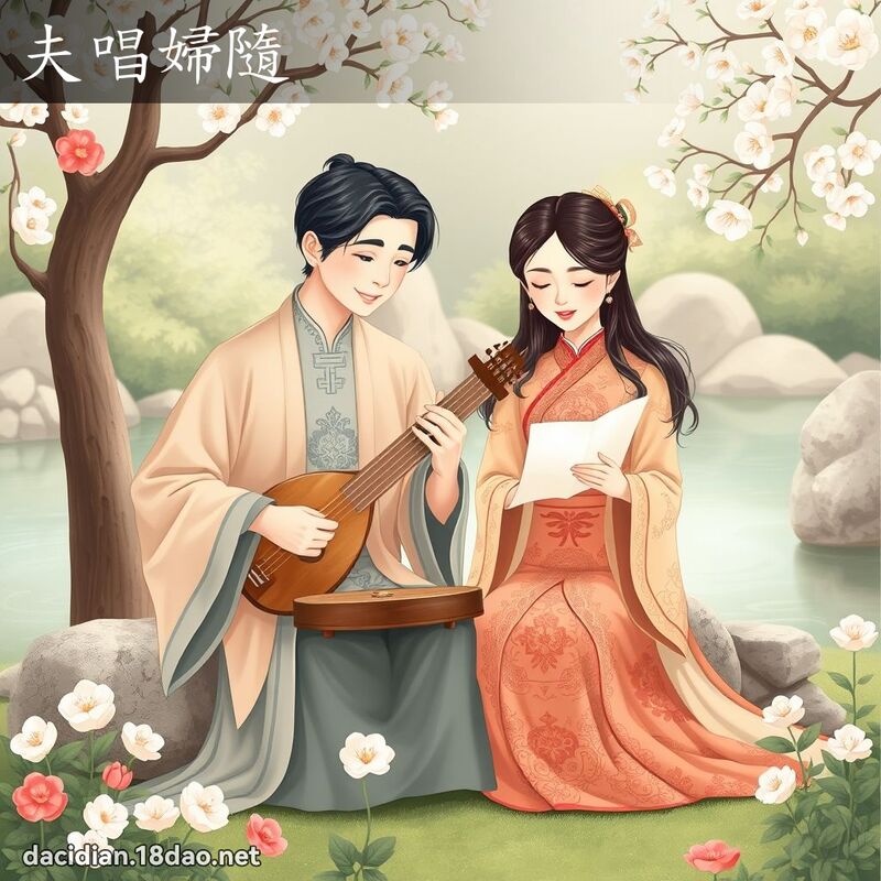 夫唱妇隨 - 国语大辞典配图