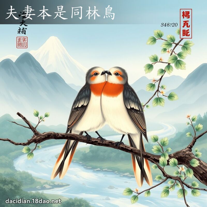 夫妻本是同林鳥 - 國語大辭典配圖
