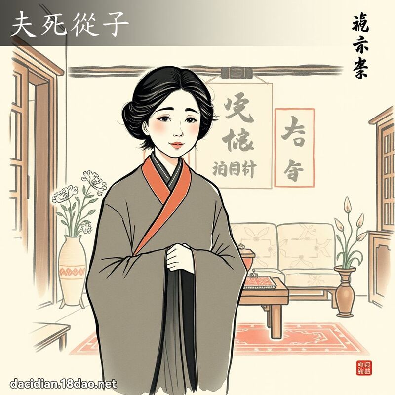 夫死從子 - 國語大辭典配圖