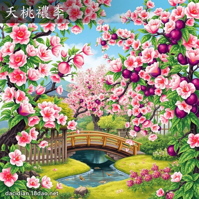 夭桃襛李 - 国语大辞典配图