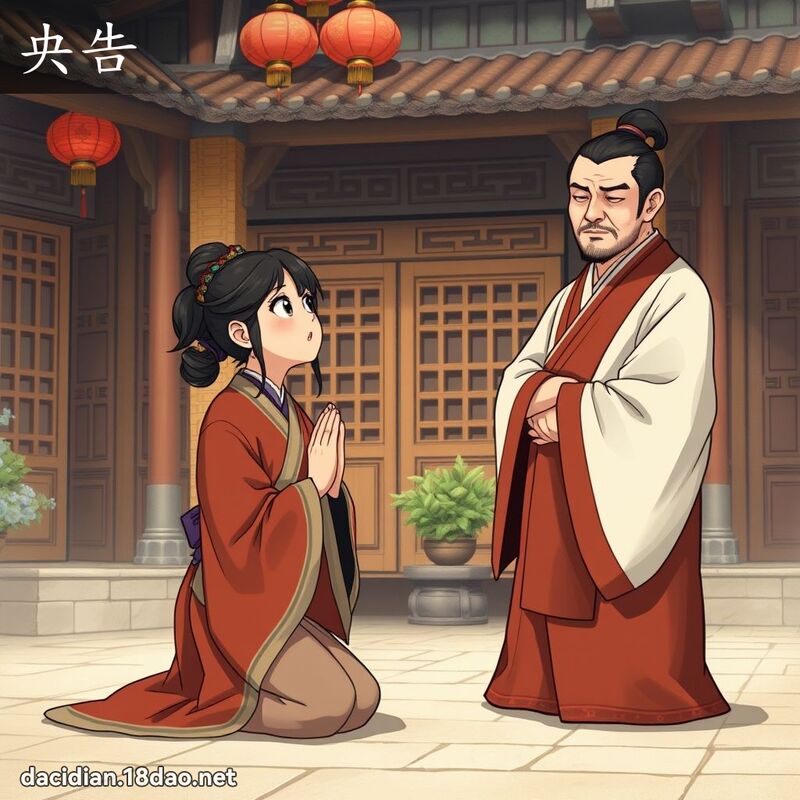 央告 - 国语大辞典配图