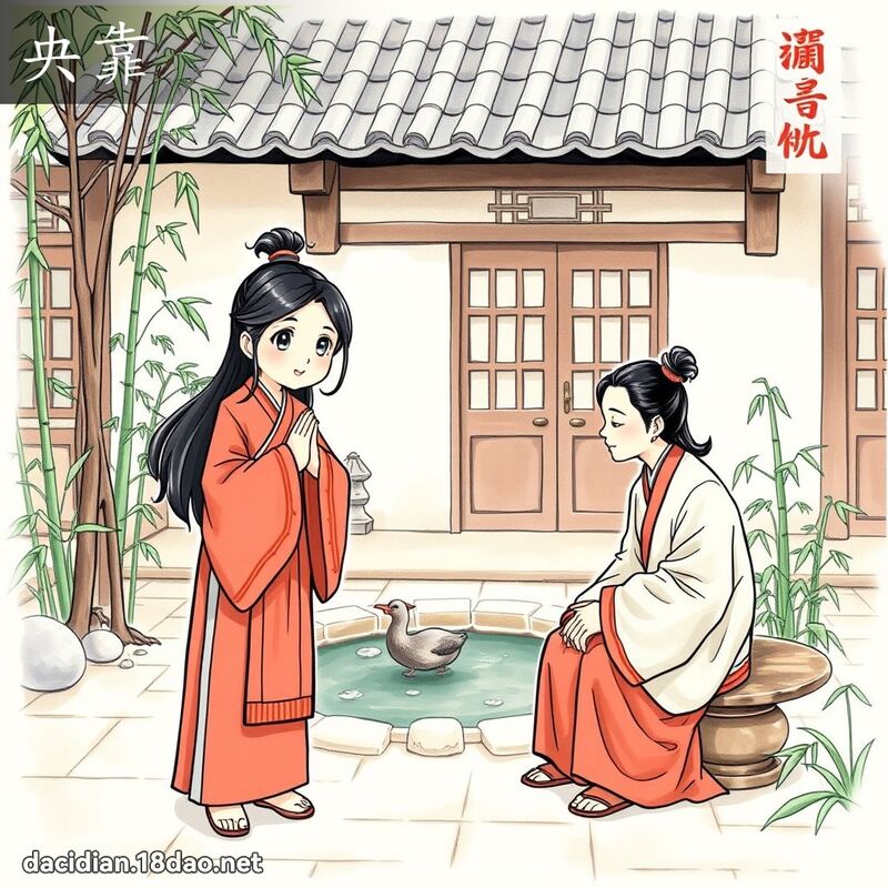 央靠 - 国语大辞典配图