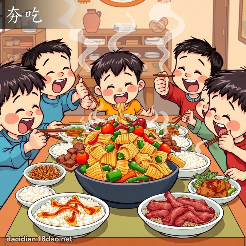 夯吃 - 國語大辭典配圖