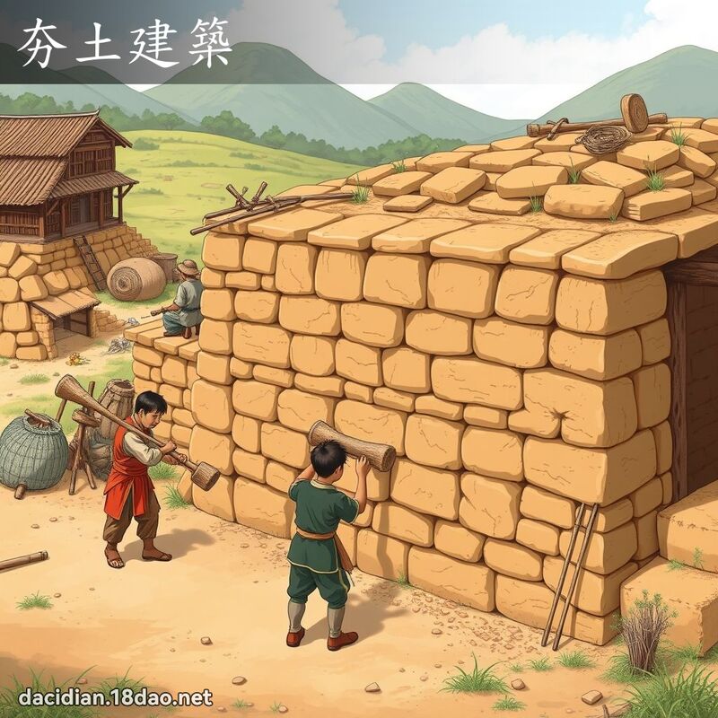 夯土建築 - 國語大辭典配圖