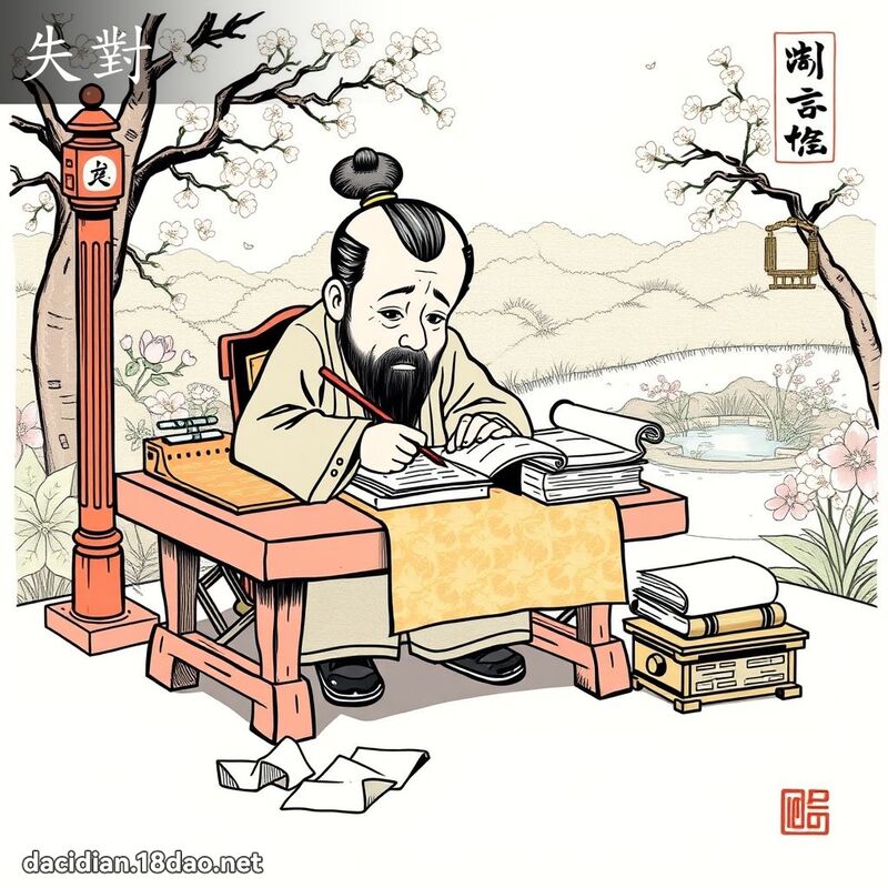 失对 - 国语大辞典配图