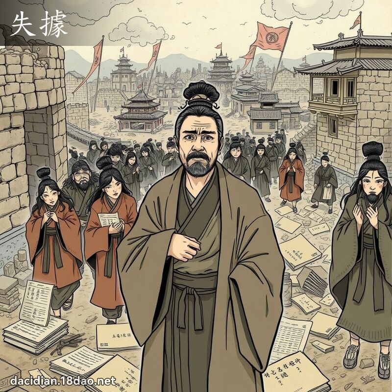 失据 - 国语大辞典配图