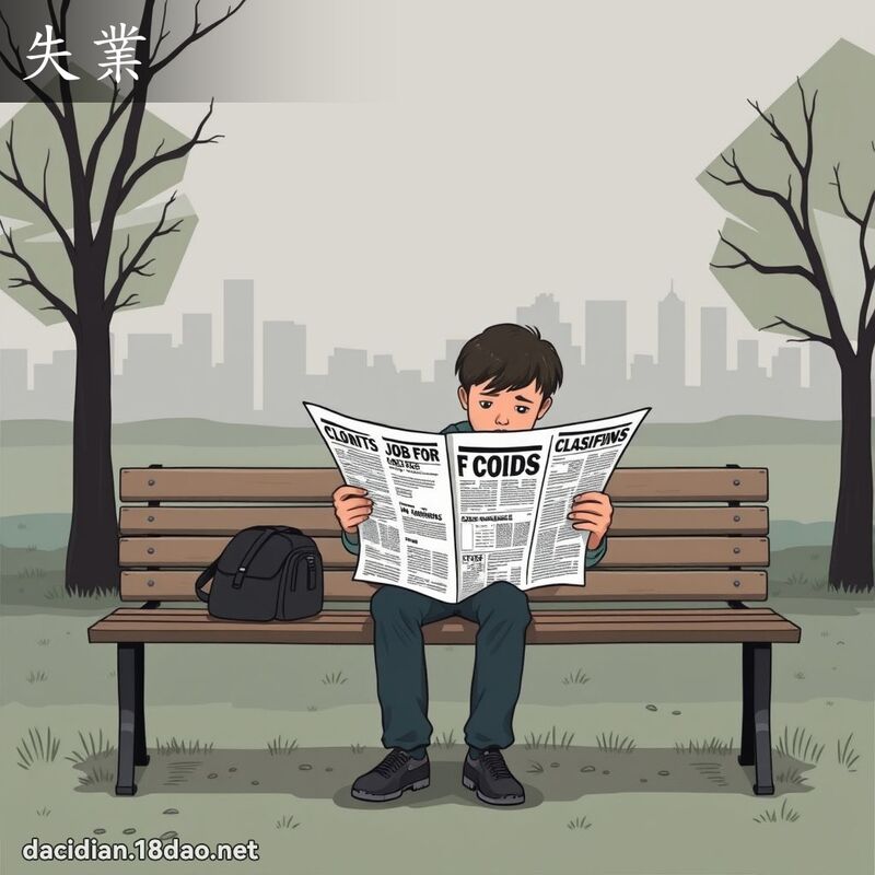 失业 - 国语大辞典配图