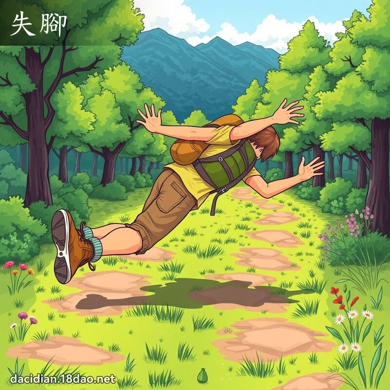 失腳 - 國語大辭典配圖