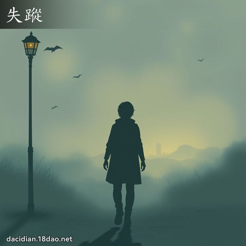 失蹤 - 國語大辭典配圖