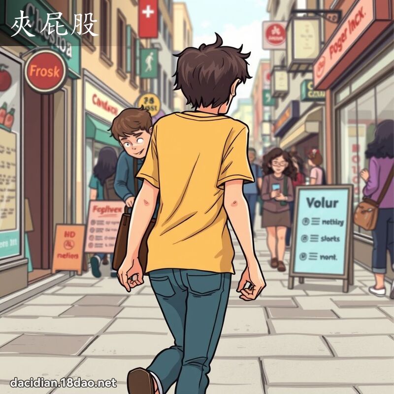 夾屁股 - 國語大辭典配圖