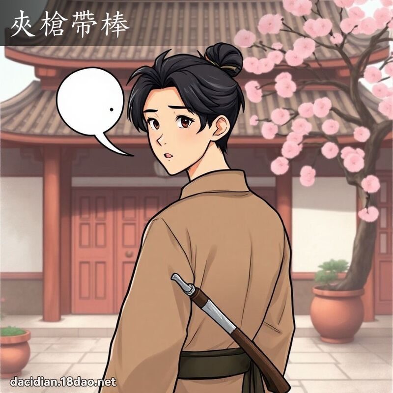 夾槍帶棒 - 國語大辭典配圖