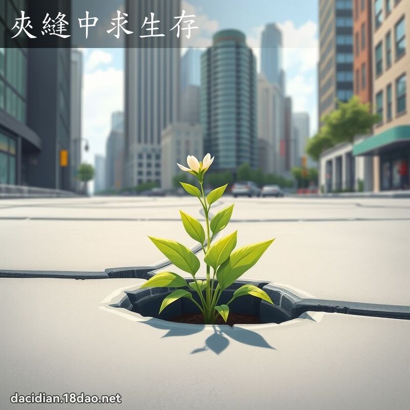 夾縫中求生存 - 國語大辭典配圖