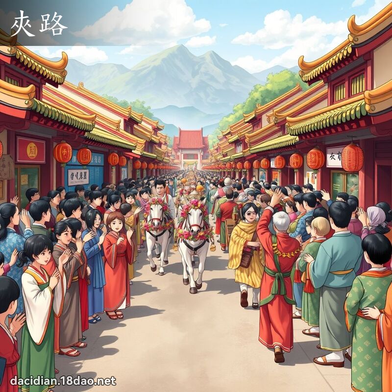 夾路 - 國語大辭典配圖