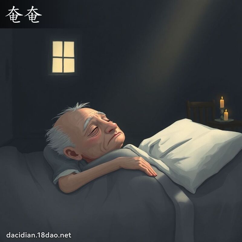 奄奄 - 国语大辞典配图