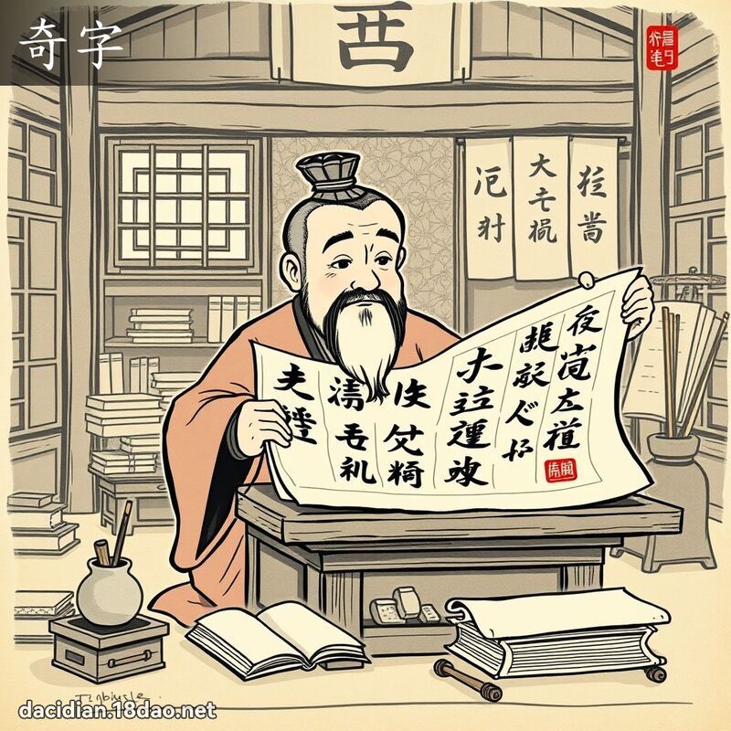 奇字 - 國語大辭典配圖