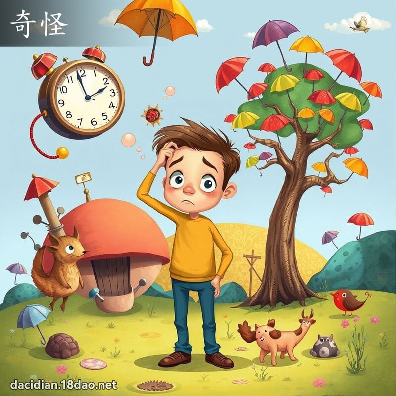 奇怪 - 國語大辭典配圖